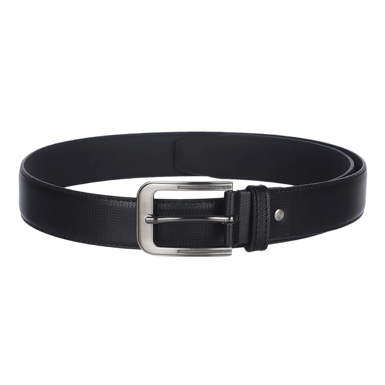 4208 Black Textured Belt for Men