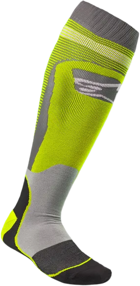 ALPINESTARS MX Plus 1 Socks - Yellow/Gray - Small/Medium 4701820-501-SM