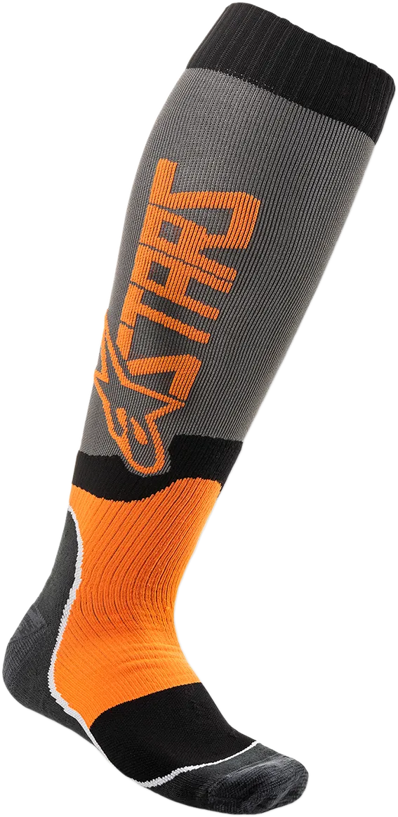 ALPINESTARS MX Plus 2 Socks - Gray/Orange - Large/2XL 4701920-9040L2X