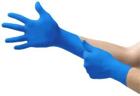 Ansell MicroTouch Nitrile Examination Gloves, Royal Blue, Latex, Powder Free, Non Sterile