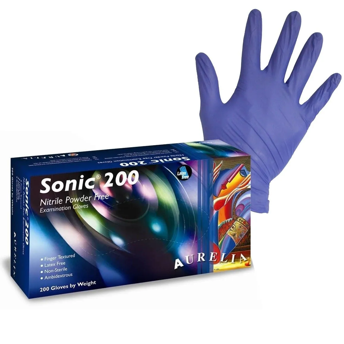 Aurelia Sonic 200 - Blue Nitrile Examination Gloves - Extra Large