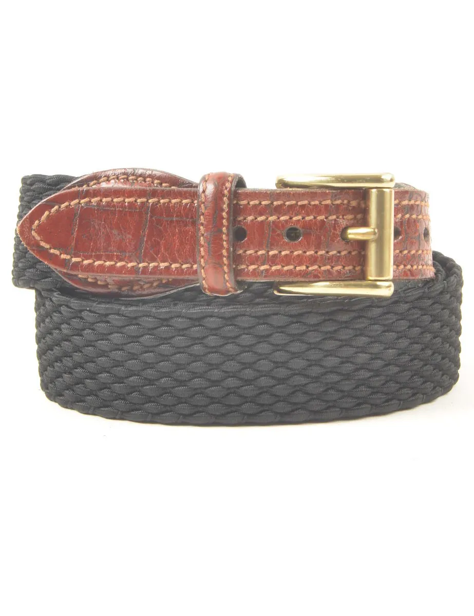 Black Woven Belt - M