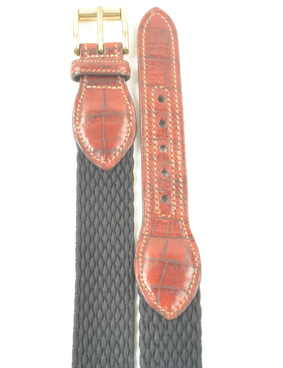 Black Woven Belt - M