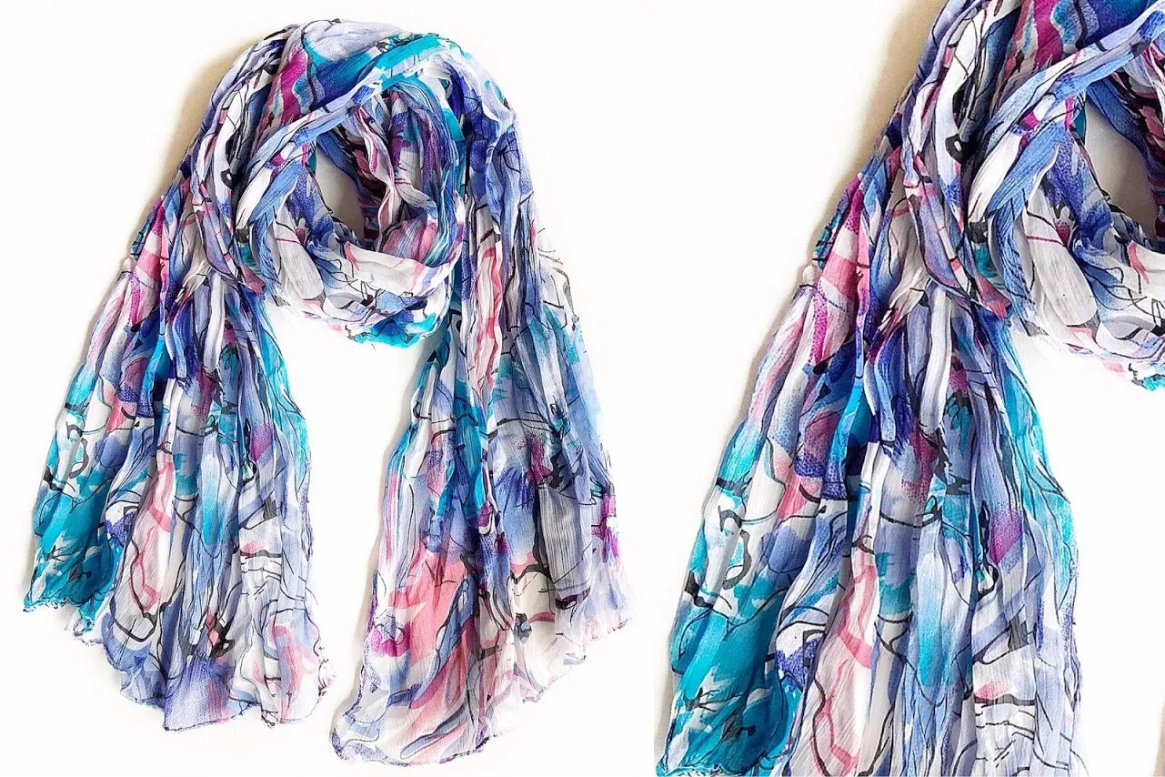 Blooming into Spring Sheer Scarf