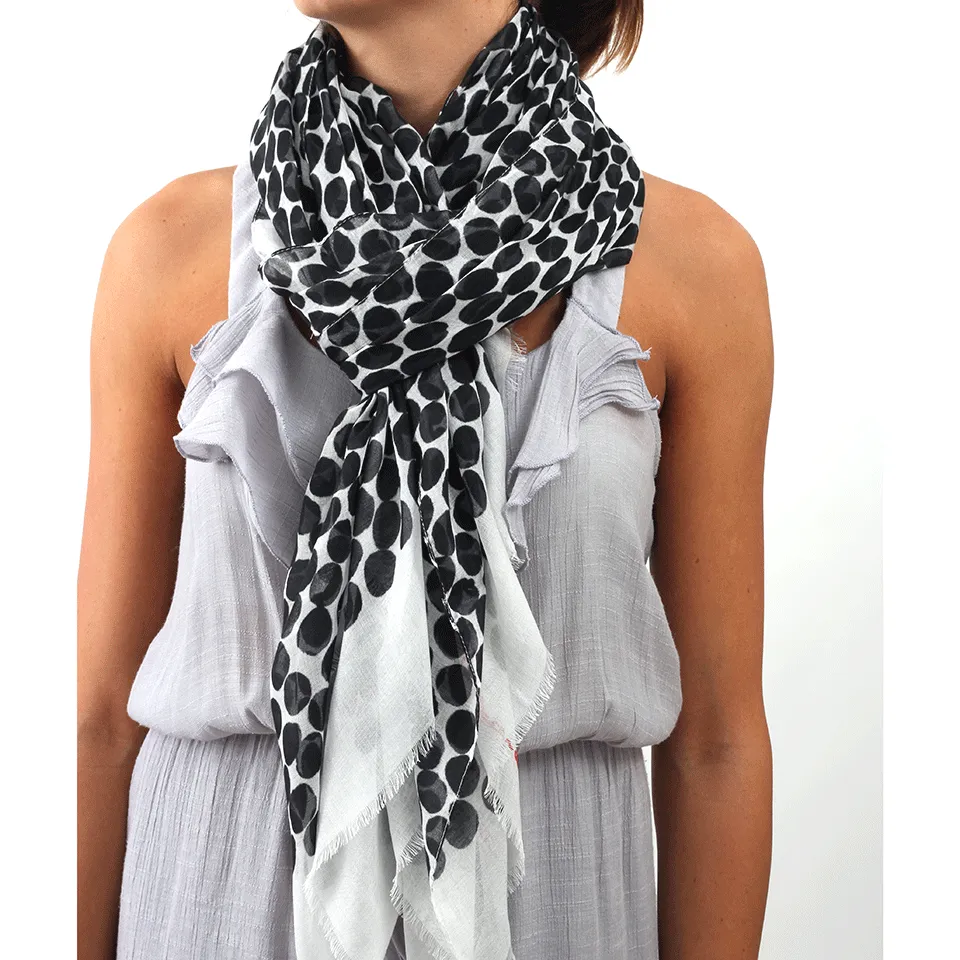 Blot Dot Print Scarf