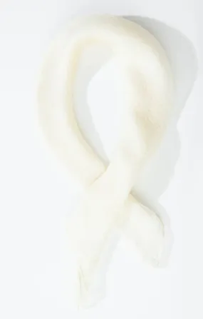 Chiffon Scarf in Creamy White by Unique Vintage