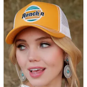 Cinch Women's Yellow Trucker Cap