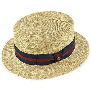 Classic - Walrus Hats Natural Straw Boater Hat - H7005