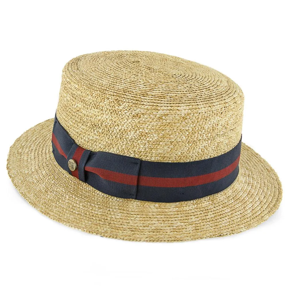 Classic - Walrus Hats Natural Straw Boater Hat - H7005