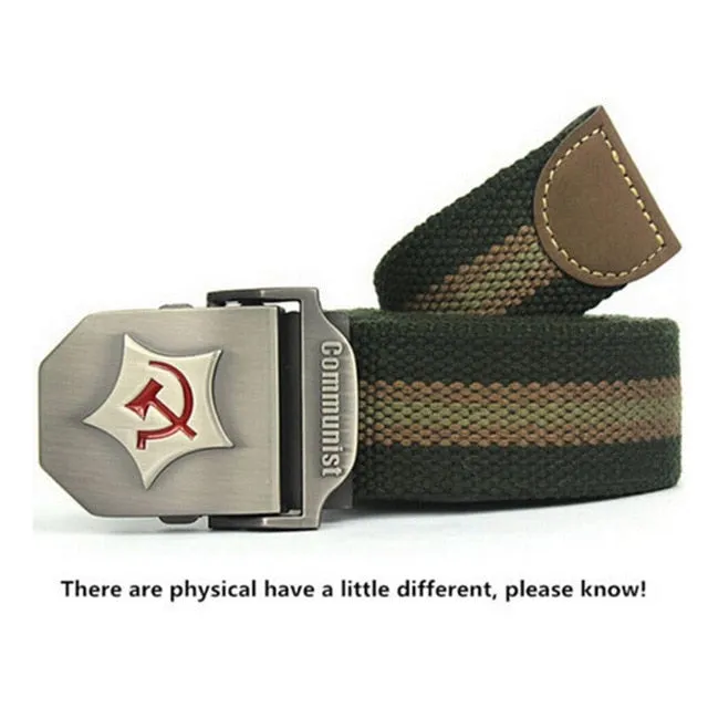 Communist Design Military Thick Canvas Belt