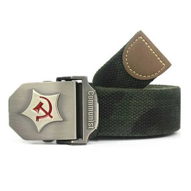 Communist Design Military Thick Canvas Belt