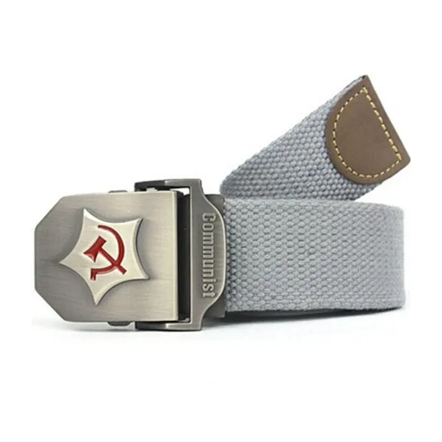 Communist Design Military Thick Canvas Belt