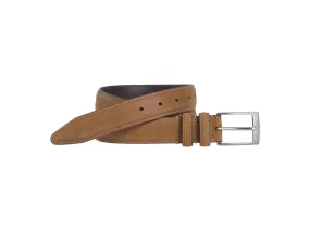 Distressed Casual Belt In Tan