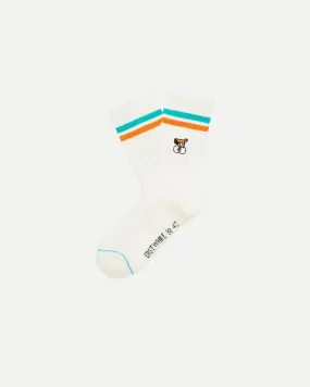 ERSTWHILE Socks Amateur - Ivory/Green/Orange