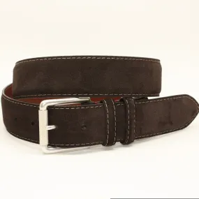 European Sueded Calfskin Brown 38mm Belt