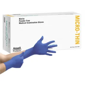 Exam Glove Micro-Touch® Micro-Thin Small NonSterile Nitrile Standard Cuff Length Textured Fingertips Blue Not Rated - Ansell  Mfr# 6034311