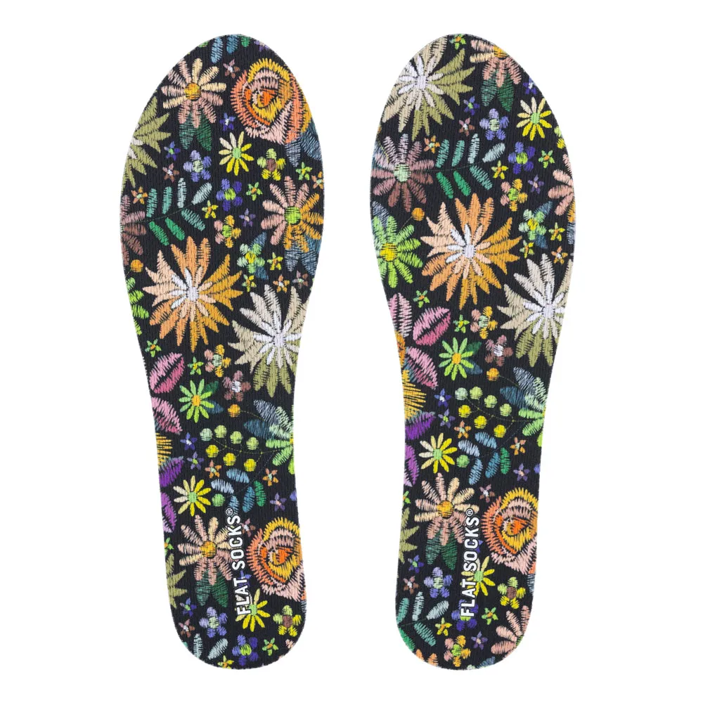 Floral Embroidery FLAT SOCKS