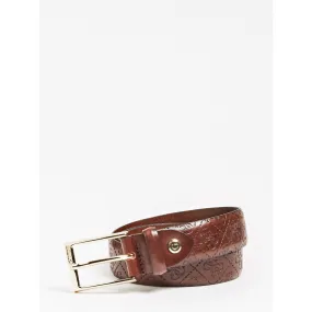 Guess 4G Logo Men's Adjustable Belt In Brown