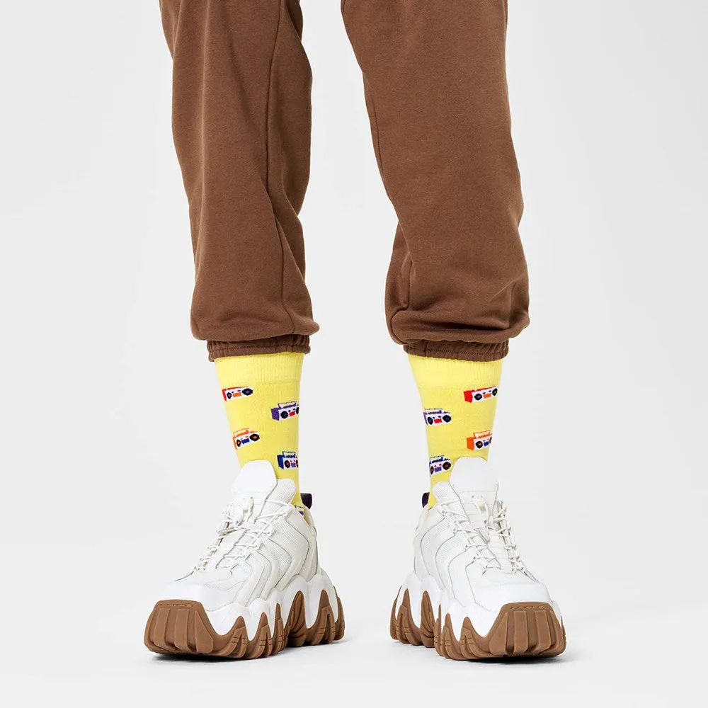 Happy Socks: Boom box Sock Yellow