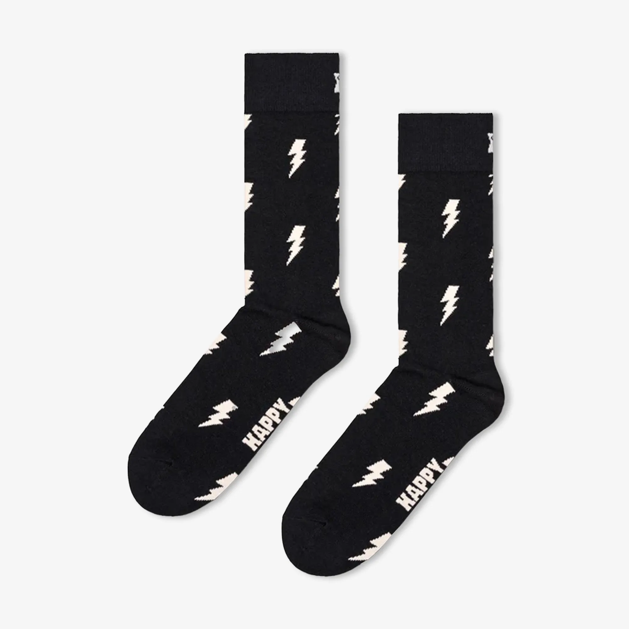 Happy Socks | FLASH SOCK  { BLACK/WHITE