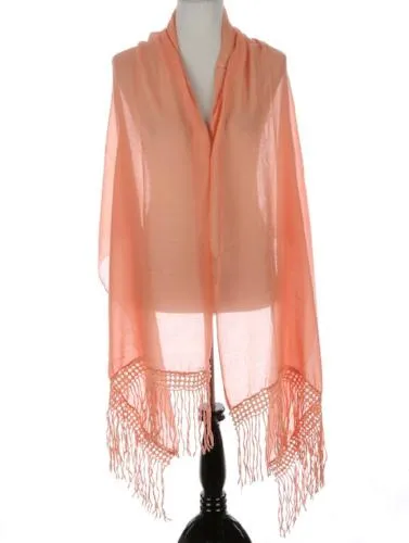 Lace Trim Sheer Scarf