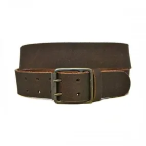 MARCELLO - Mens Brown Suede Leather Belt