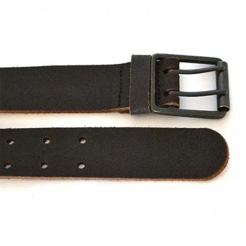 MARCELLO - Mens Brown Suede Leather Belt