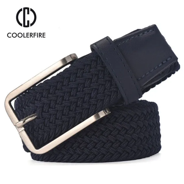 Men Women Casual Knitted Woven Canvas Elastic Expandable Braided Stretch Belts