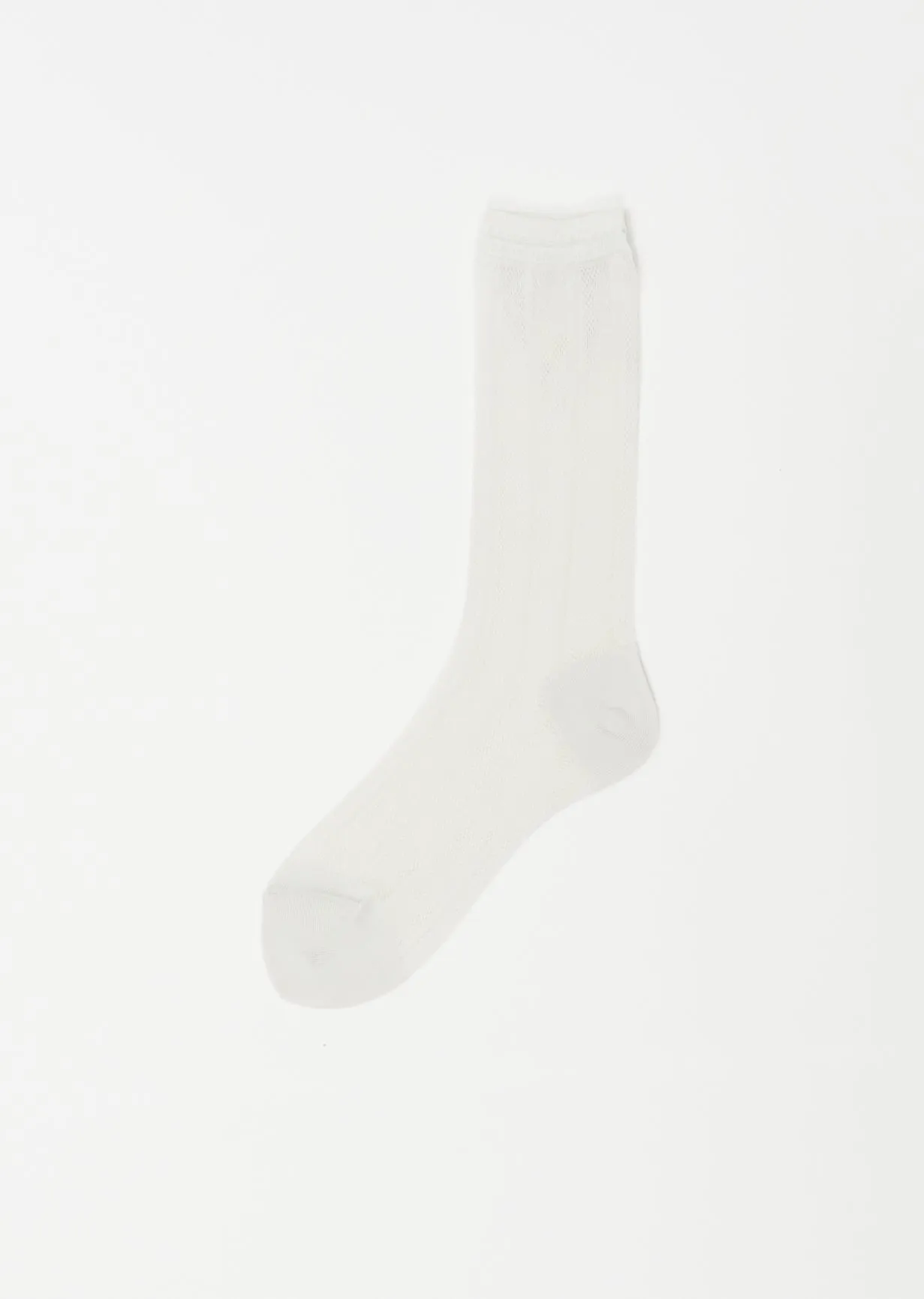 Mesh Knitted Socks — Off White