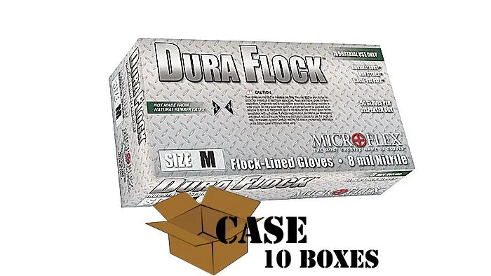 Microflex - Dura Flock - Nitrile Gloves - CASE