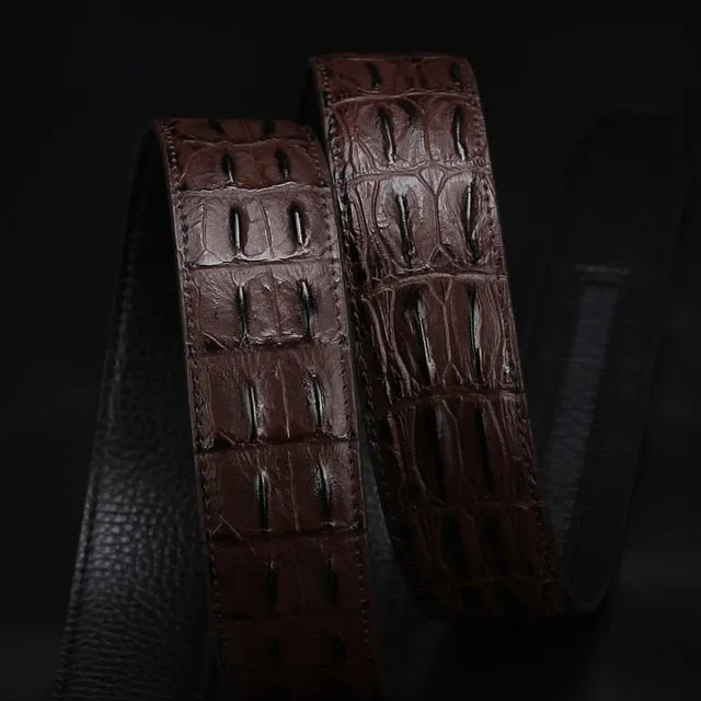 (No Buckle, Only Belt) Fashion High Quality Leather & PU Belts,