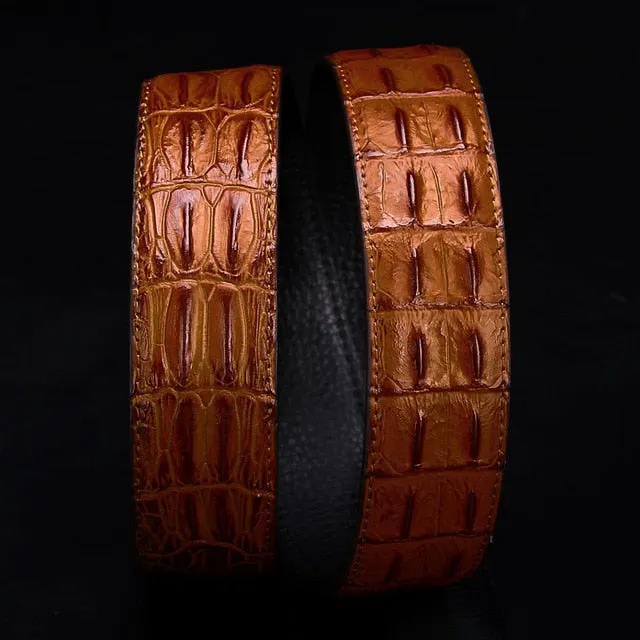 (No Buckle, Only Belt) Fashion High Quality Leather & PU Belts,