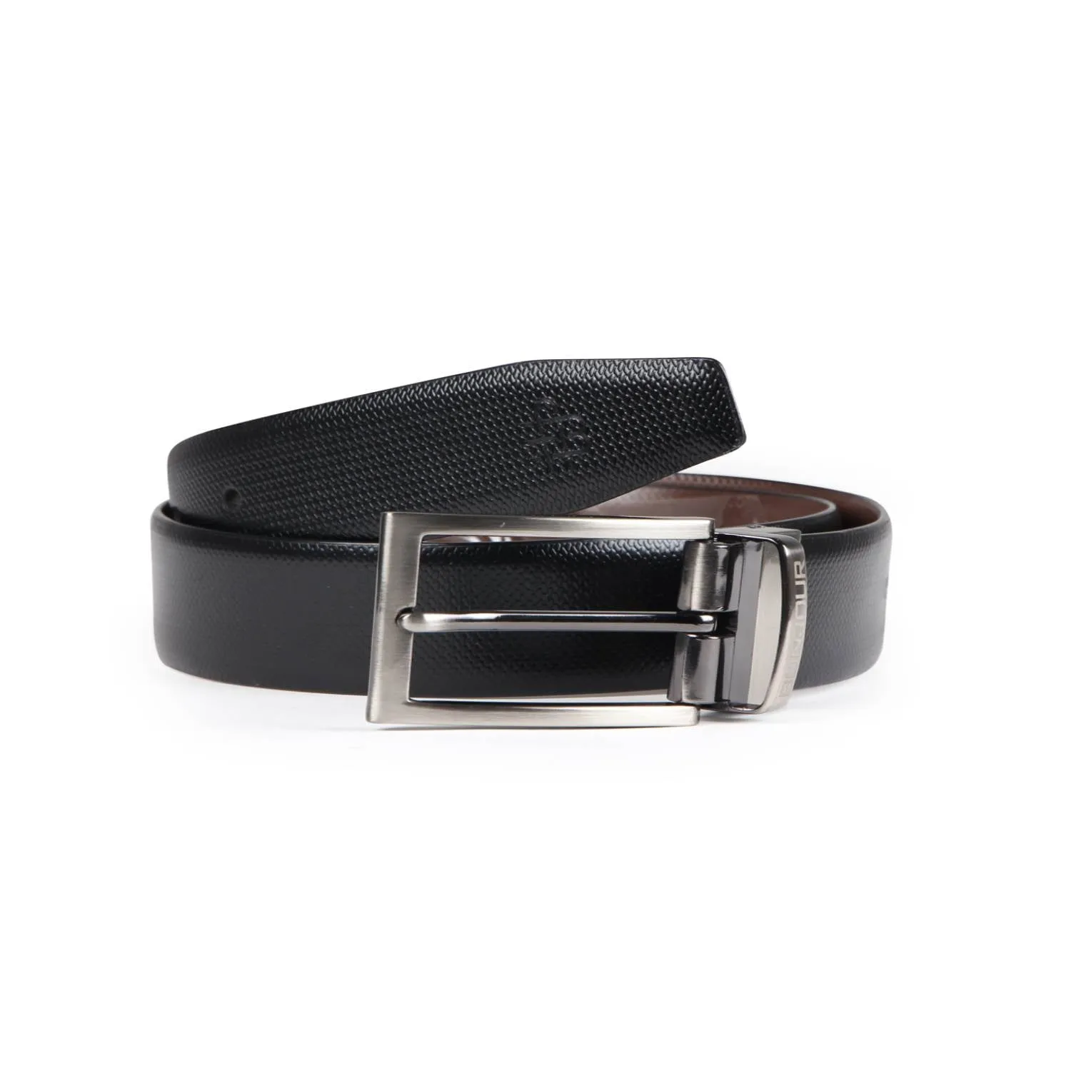 Premium Solid Pure Leather Belt - Black/Brown