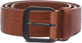 Replay Mens Leather Belt In Tan