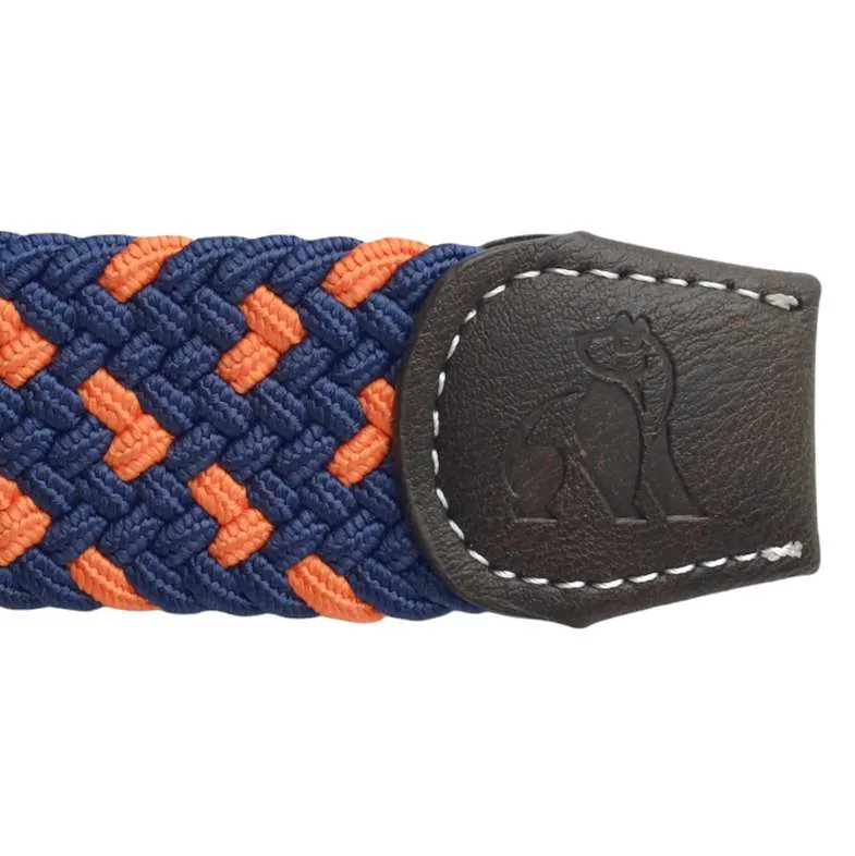 Repreve Woven Belt Navy & Orange Spot