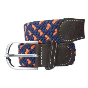 Repreve Woven Belt Navy & Orange Spot