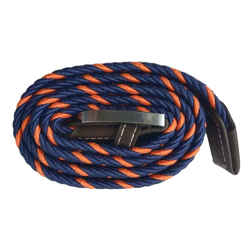 Repreve Woven Belt Navy & Orange Spot