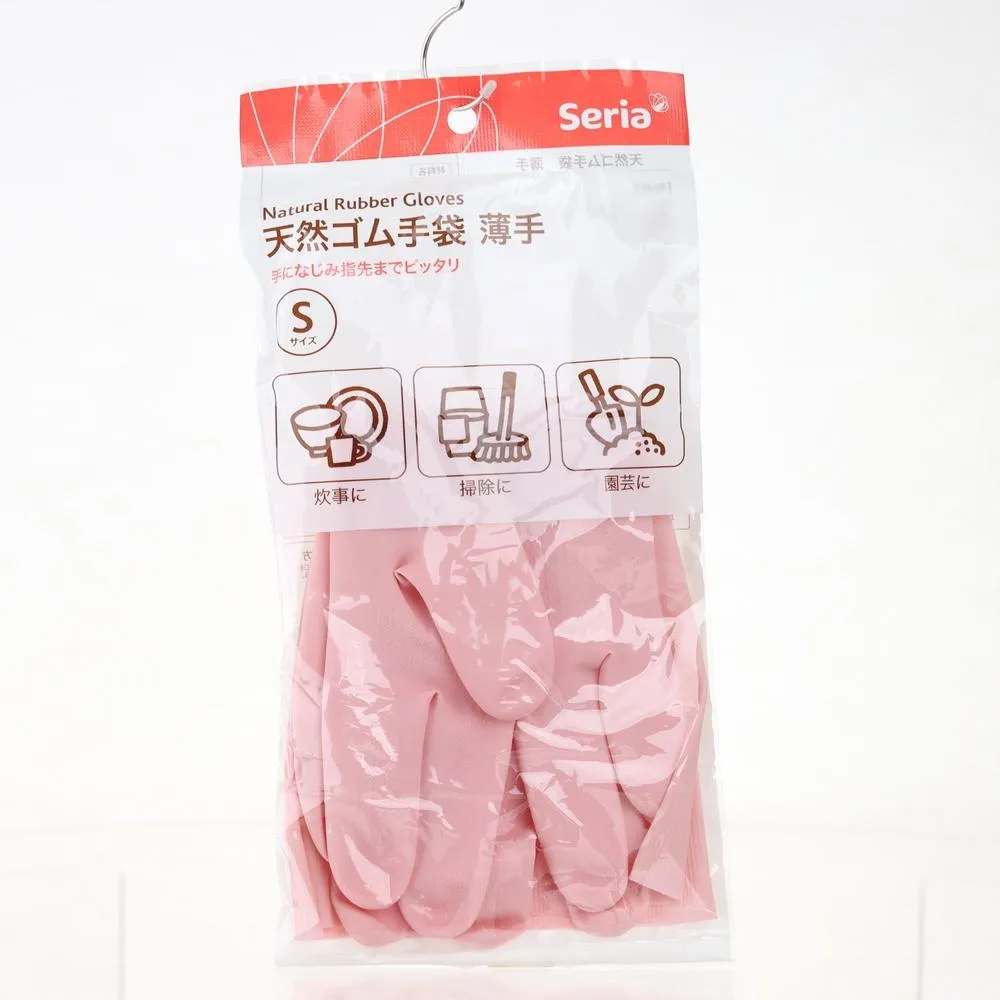 Rubber Gloves -S (Rubber/Thin/M/Pink/S (1pr))