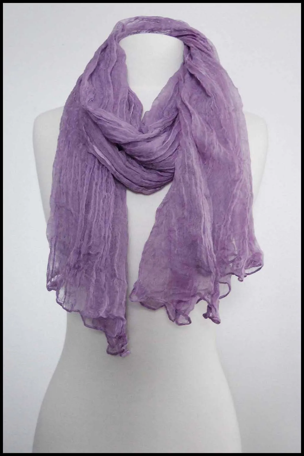 Sheer Lightweight Gauze Wrinkle Scarf