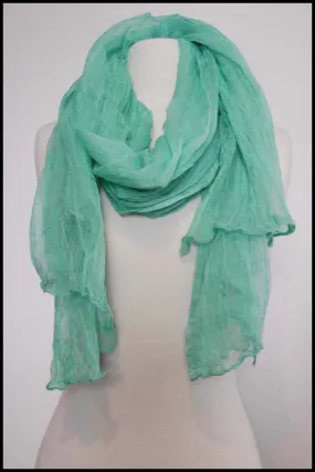 Sheer Lightweight Gauze Wrinkle Scarf