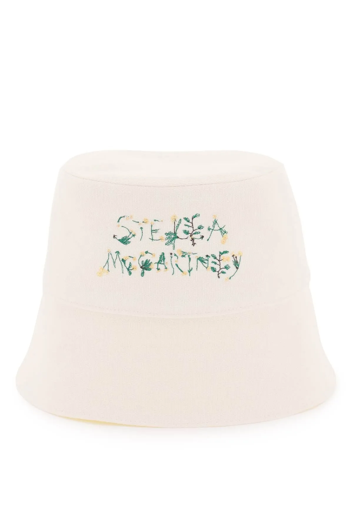 Stella mccartney bucket hat with floral logo embroidery