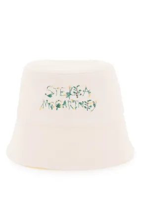 Stella mccartney bucket hat with floral logo embroidery