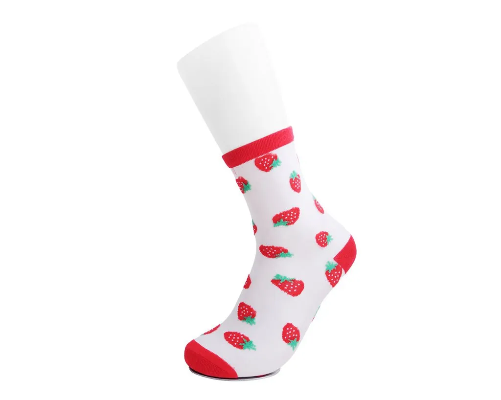 Strawberry Mesh Sock