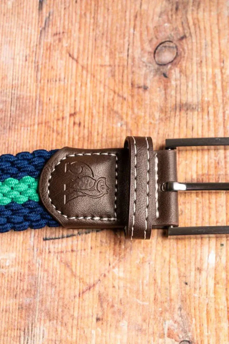 Swole Panda Blue / Green Stripe Woven Belt