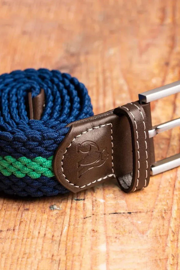 Swole Panda Blue / Green Stripe Woven Belt