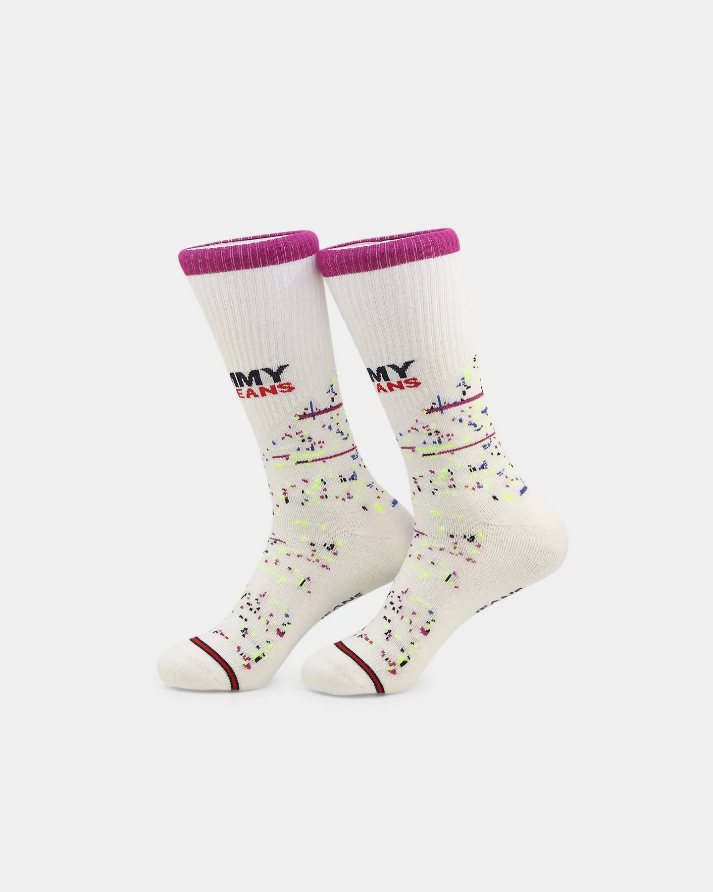 Tommy Jeans Disruptive Socks 3 Pack White/Multi-Coloured