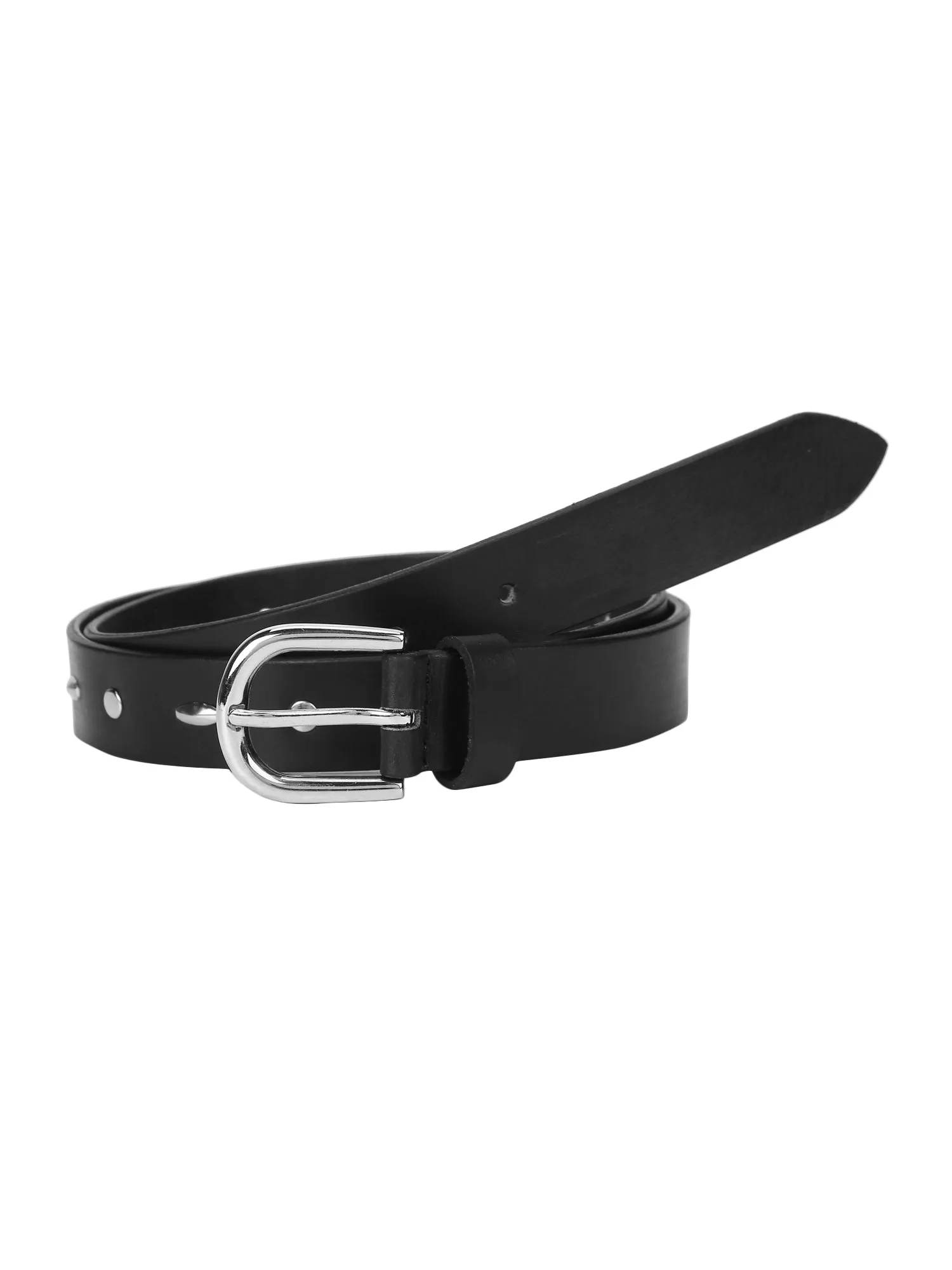 Women Casual Black Genuine Leather Belt