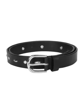 Women Casual Black Genuine Leather Belt