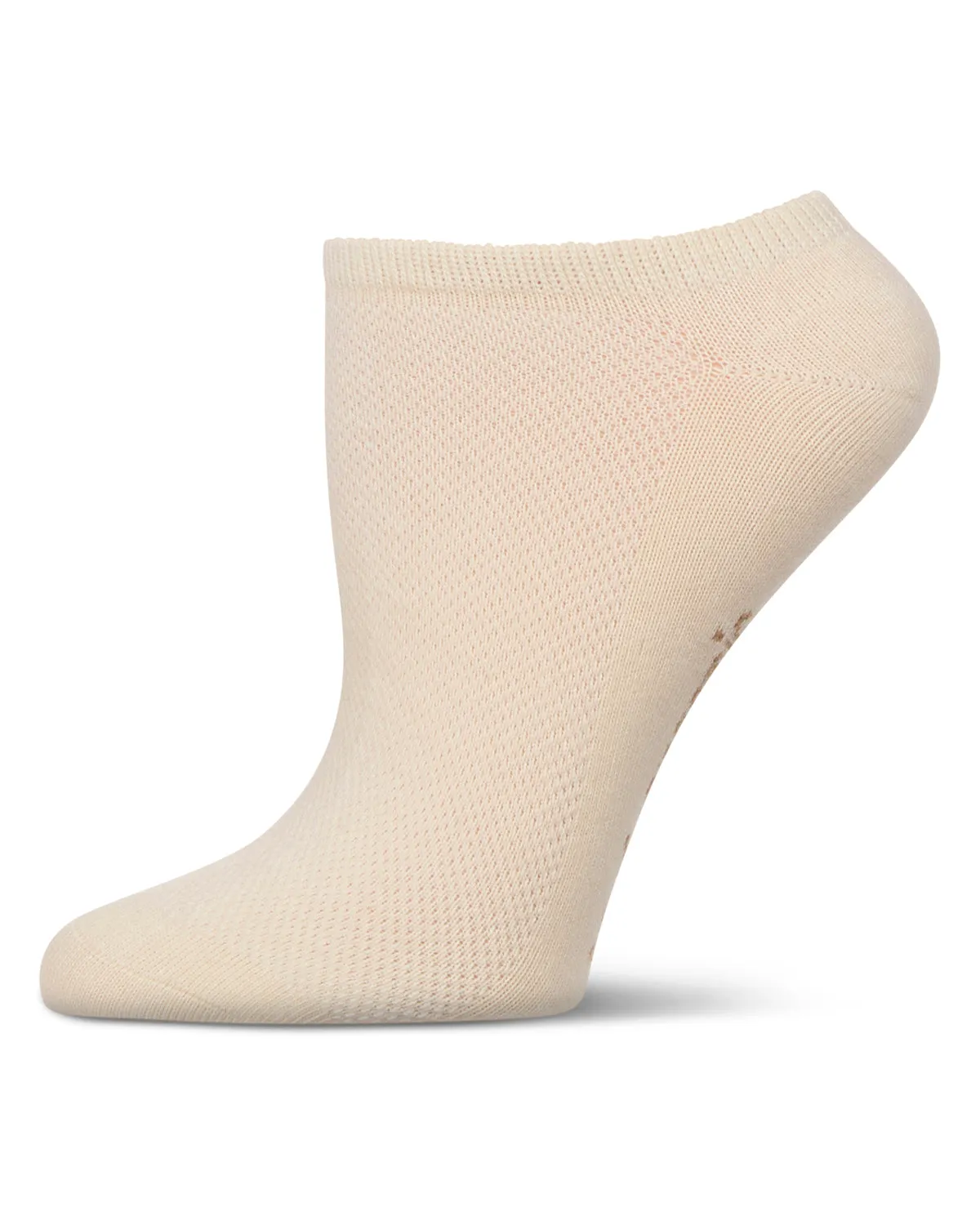 Women's Organic Cotton Mesh-Top Breathable Liner Sock